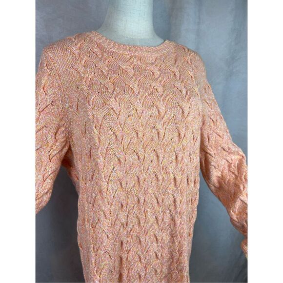 Lands End 100% Cotton Cable Knit Women’s Sweater Size Large - Picture 2 of 7